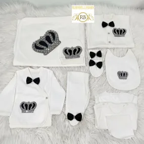 10pcs HRH Crown Set - Black/Silver
