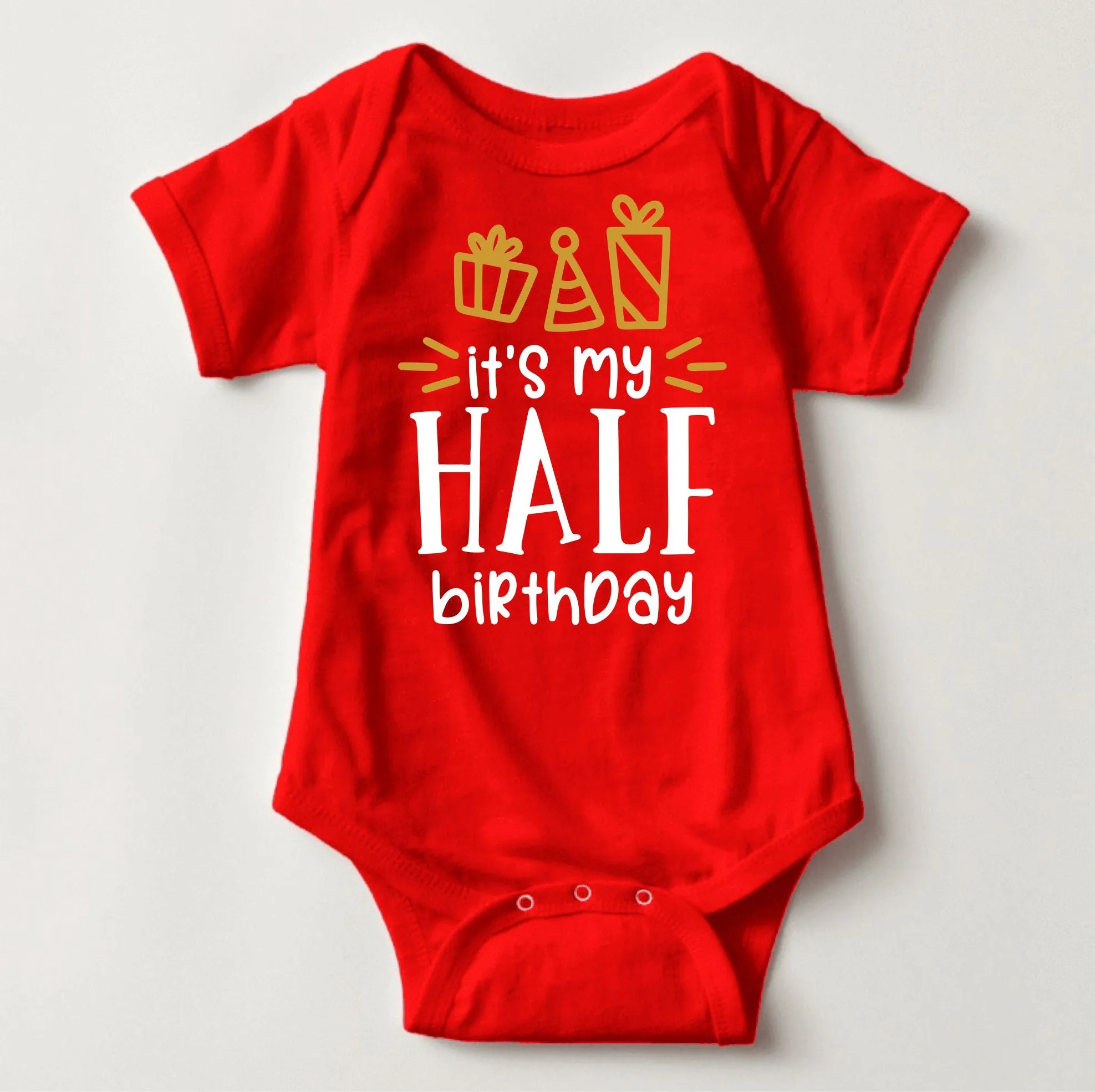 Baby 1/2 Birthday Onesies - Half Way to ONE