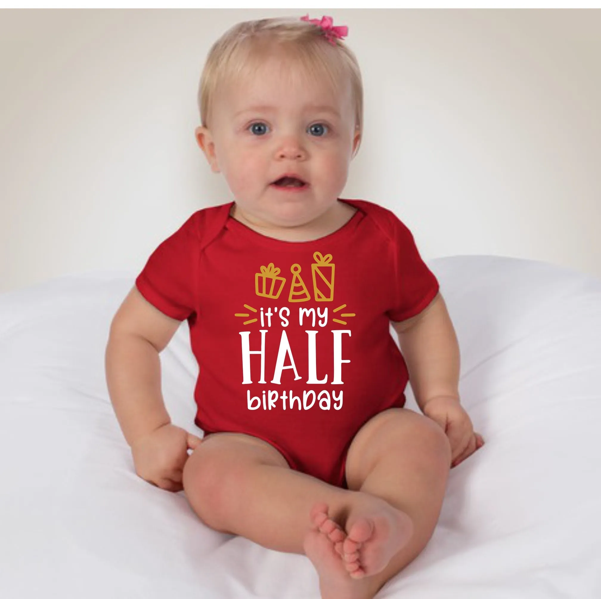 Baby 1/2 Birthday Onesies - Half Way to ONE