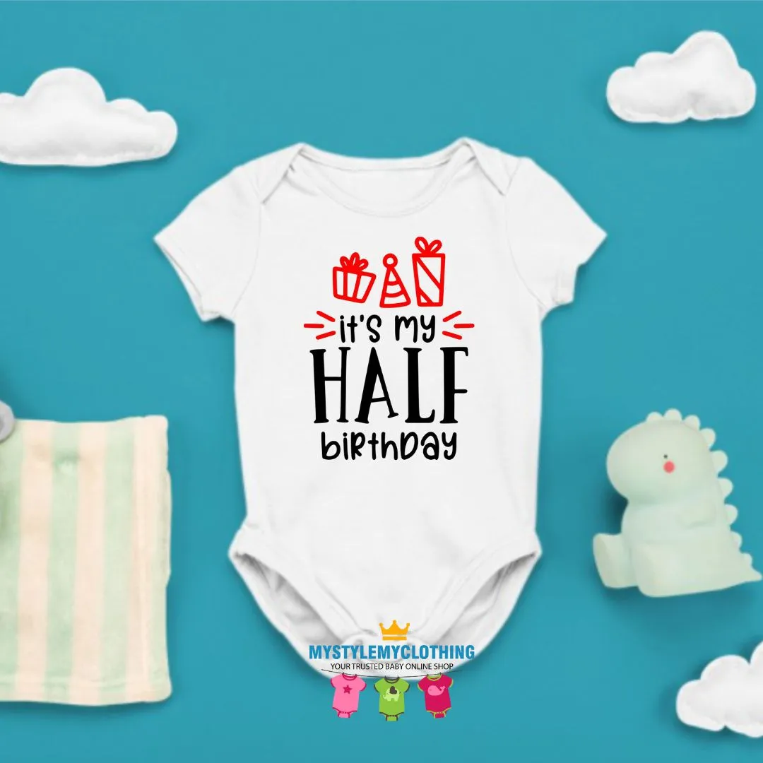 Baby 1/2 Birthday Onesies - Half Way to ONE