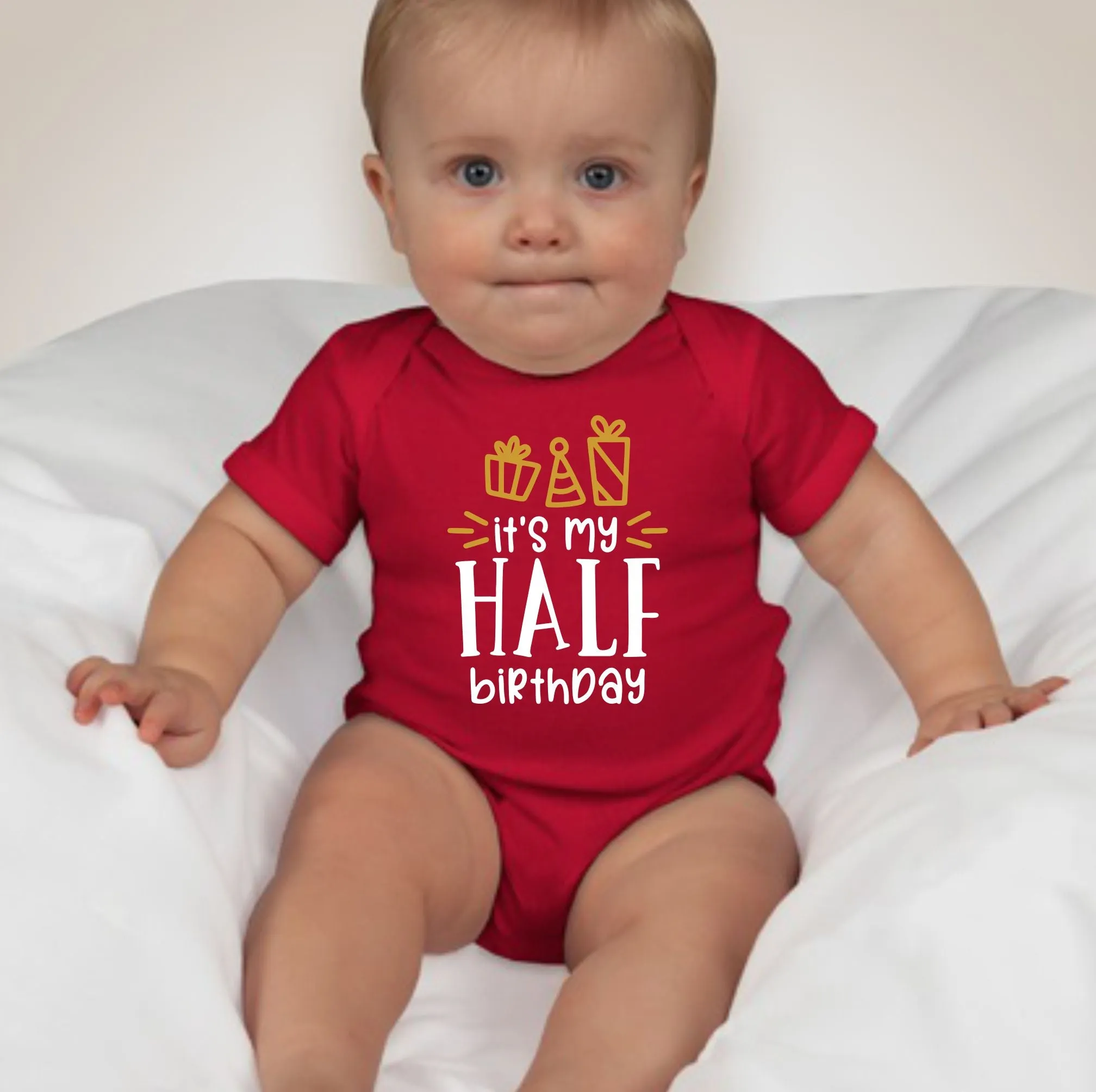 Baby 1/2 Birthday Onesies - Half Way to ONE