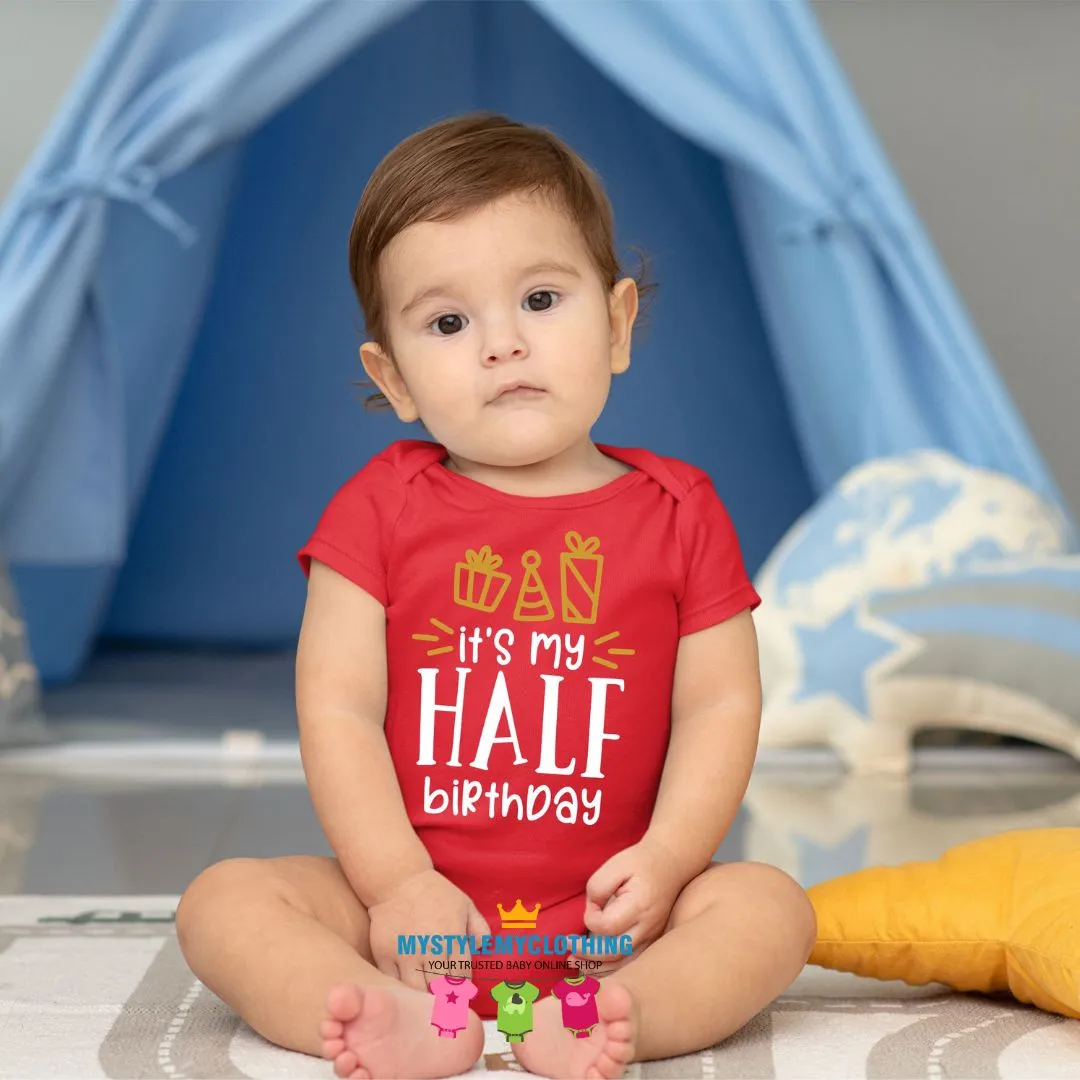 Baby 1/2 Birthday Onesies - Half Way to ONE