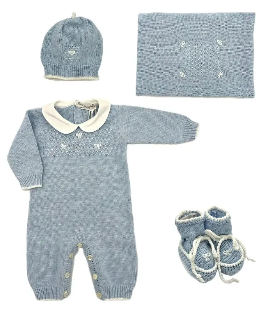 Baby boys knitted layette gift 'Mio Caro'