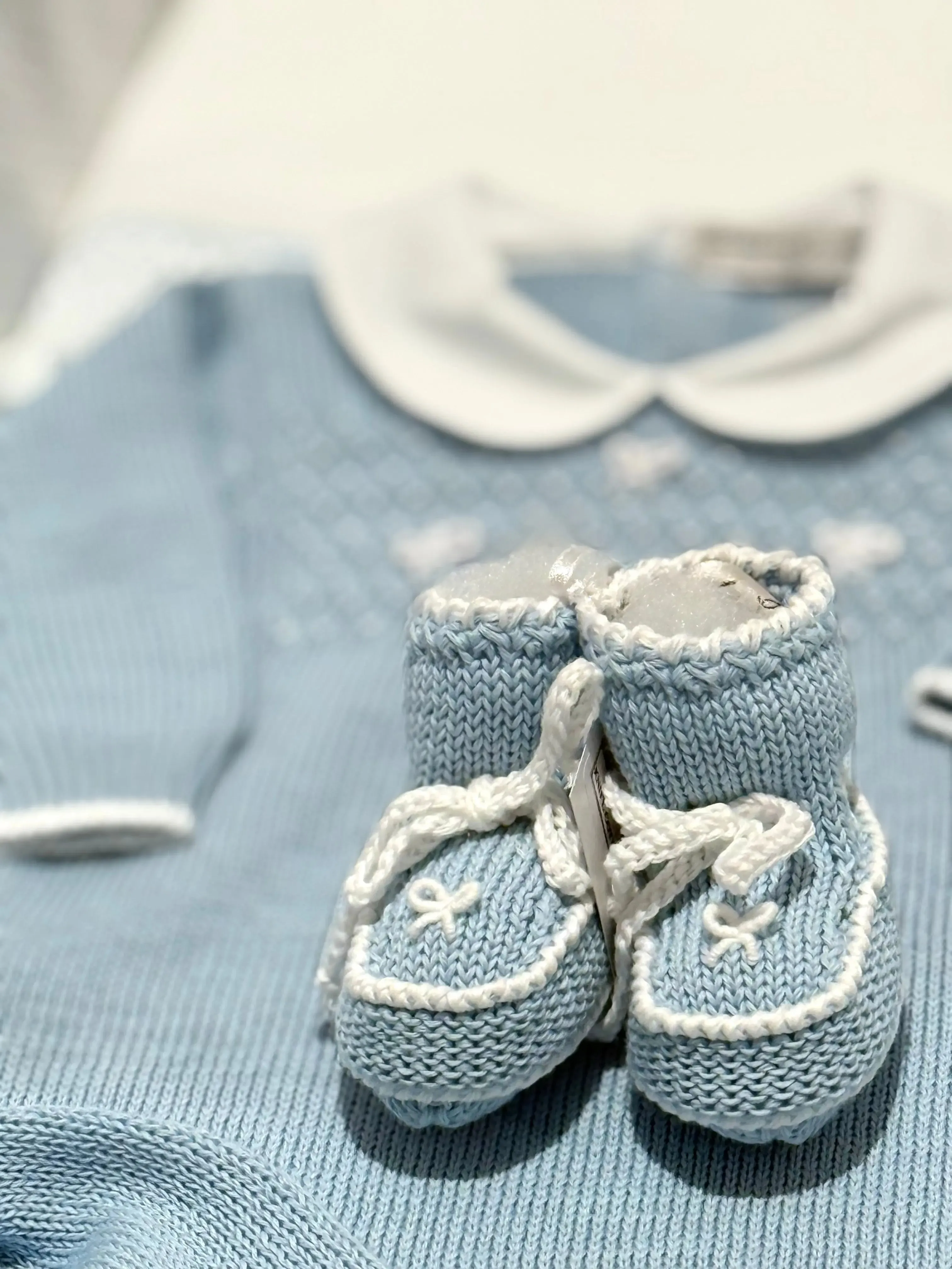 Baby boys knitted layette gift 'Mio Caro'