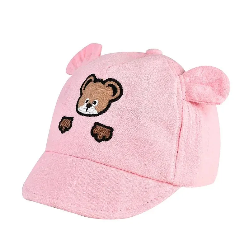 Baby Summer Baseball Cap Cute Dinosaur Baby Hat Cartoon Bear Sun Hat