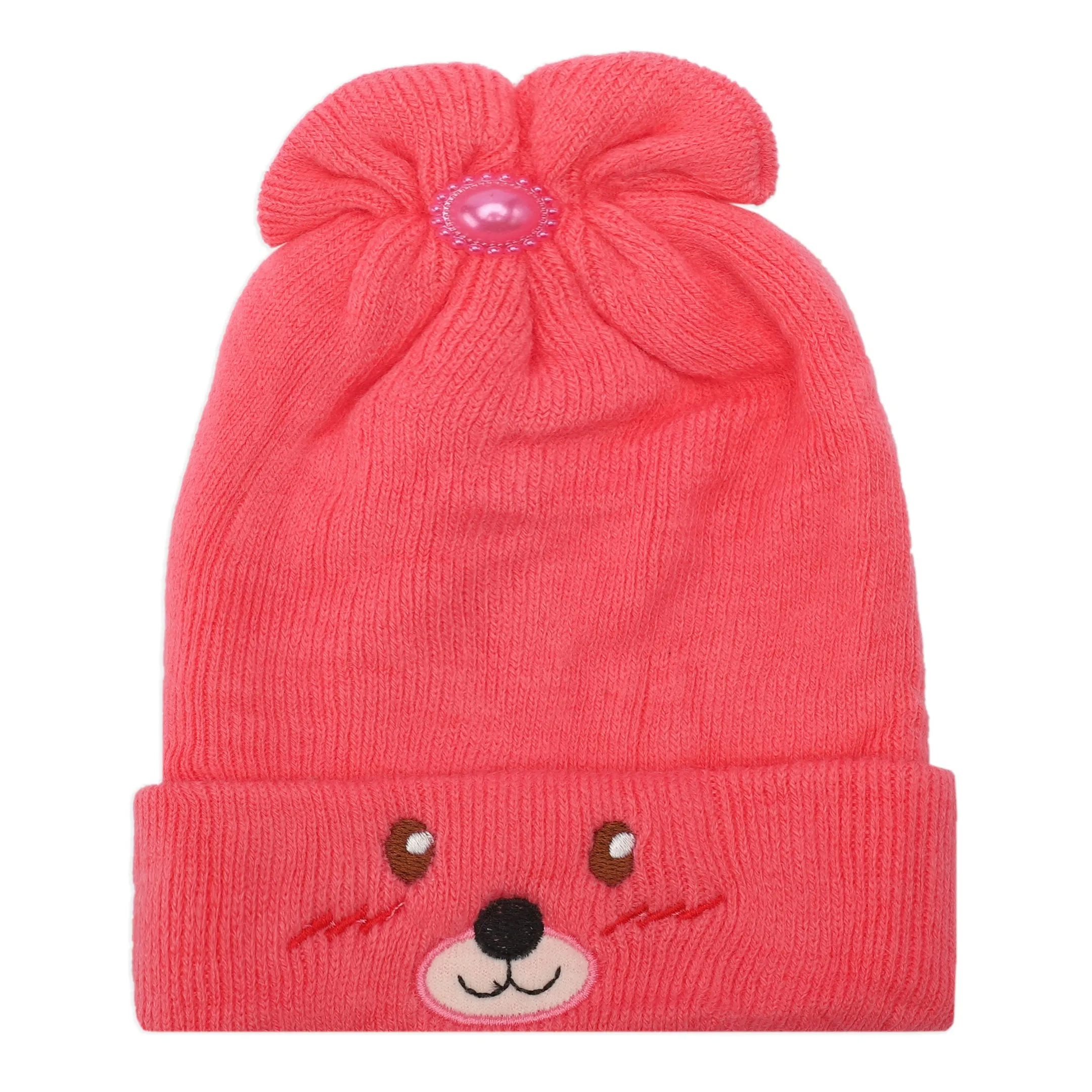 Baby Winter Cap Panda Dark Pink - Sunshine