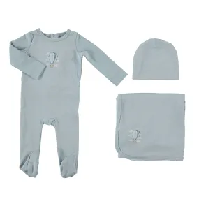 Bonjoy Blue Whimsical Layette Set