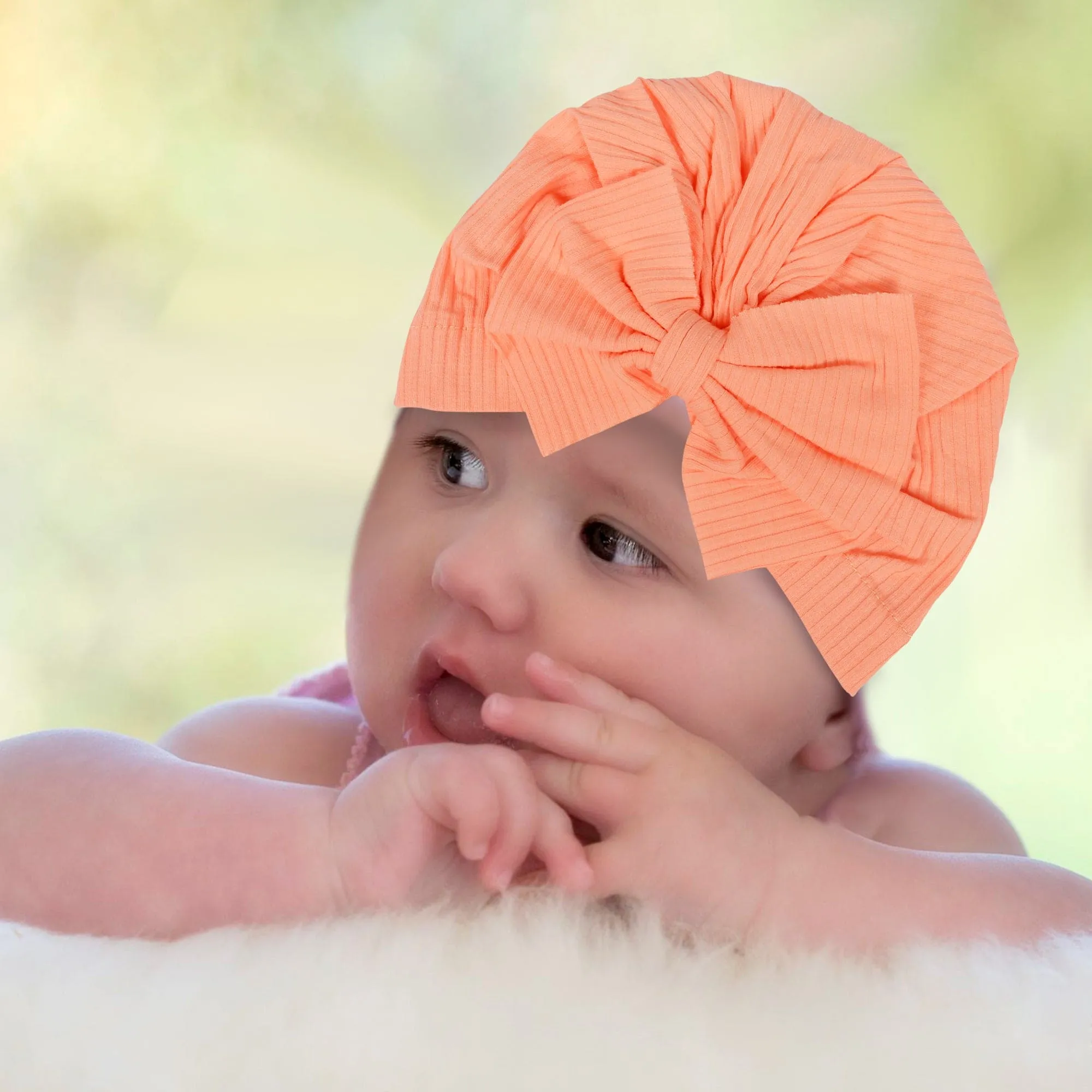 Bow Turban Cap - Orange