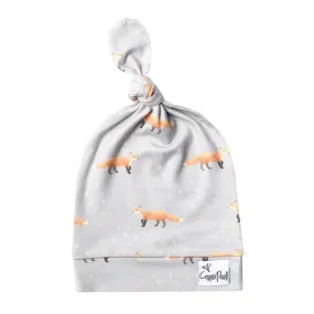 Copper Pearl Newborn Top Knot Hat - Swift