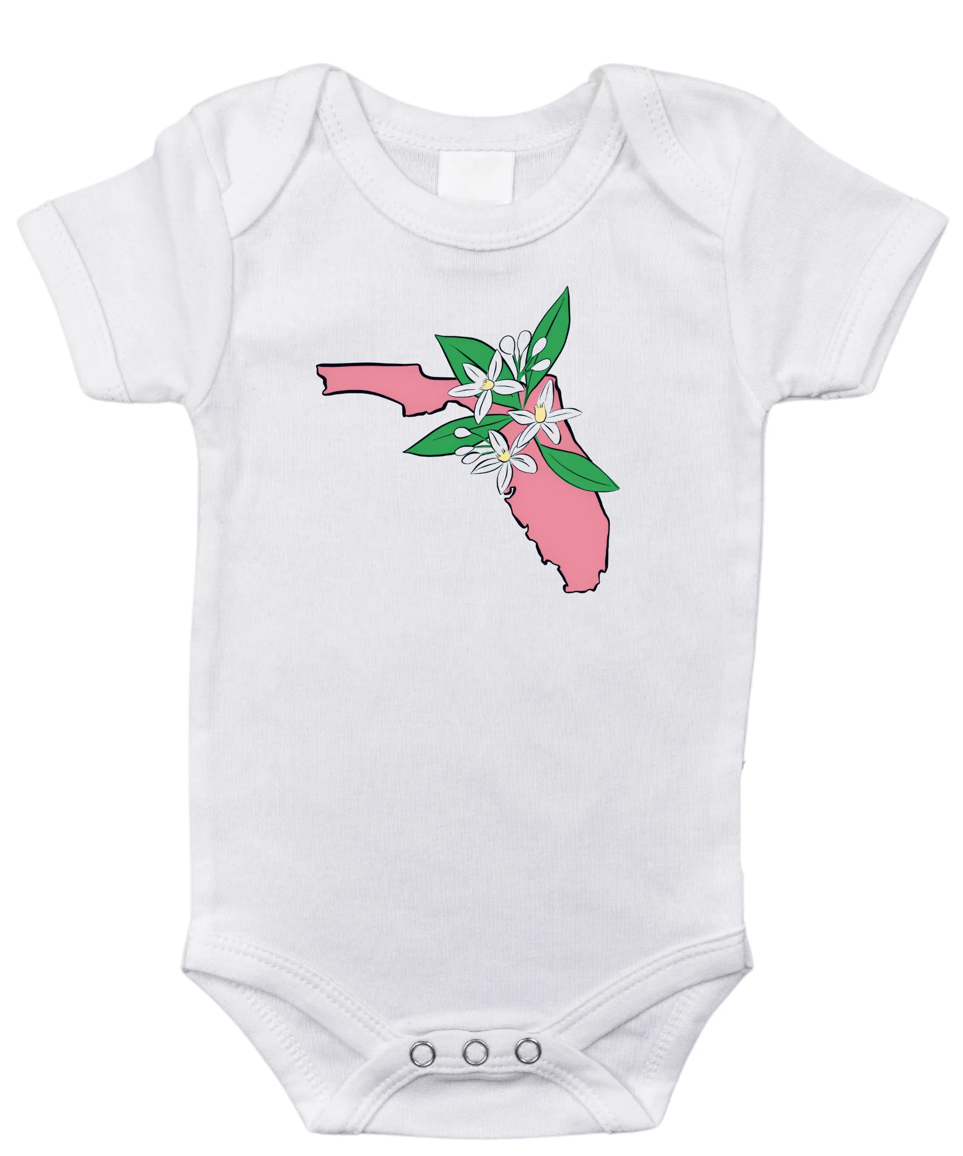 Florida Orange Blossom Baby Onesie by Little Hometown
