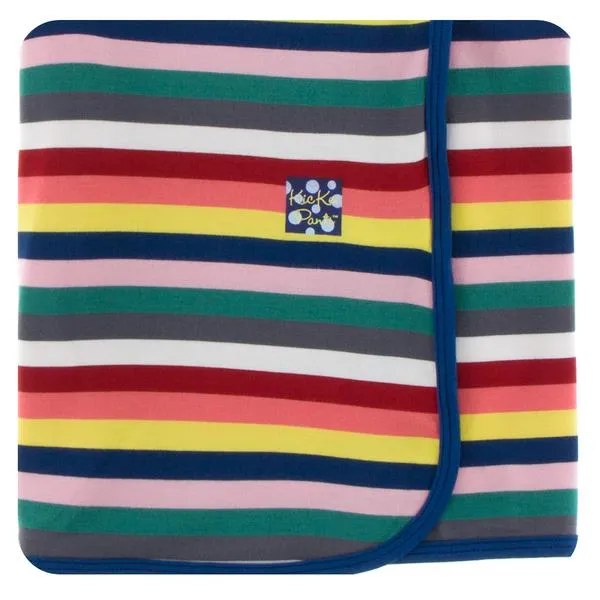 KicKee Pants London Swaddling Blanket in Bright London Stripe