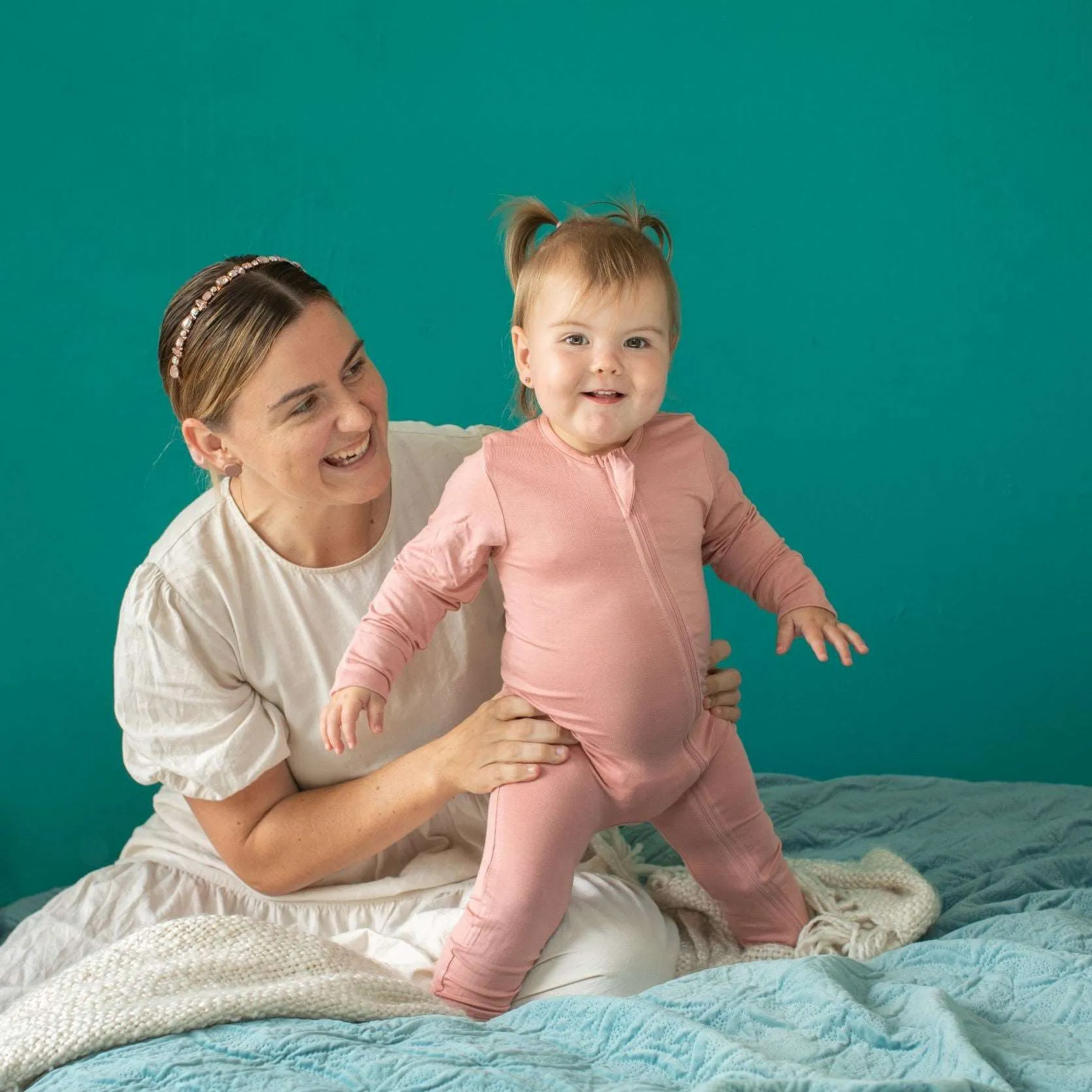 Long-Sleeve Bamboo Rompers