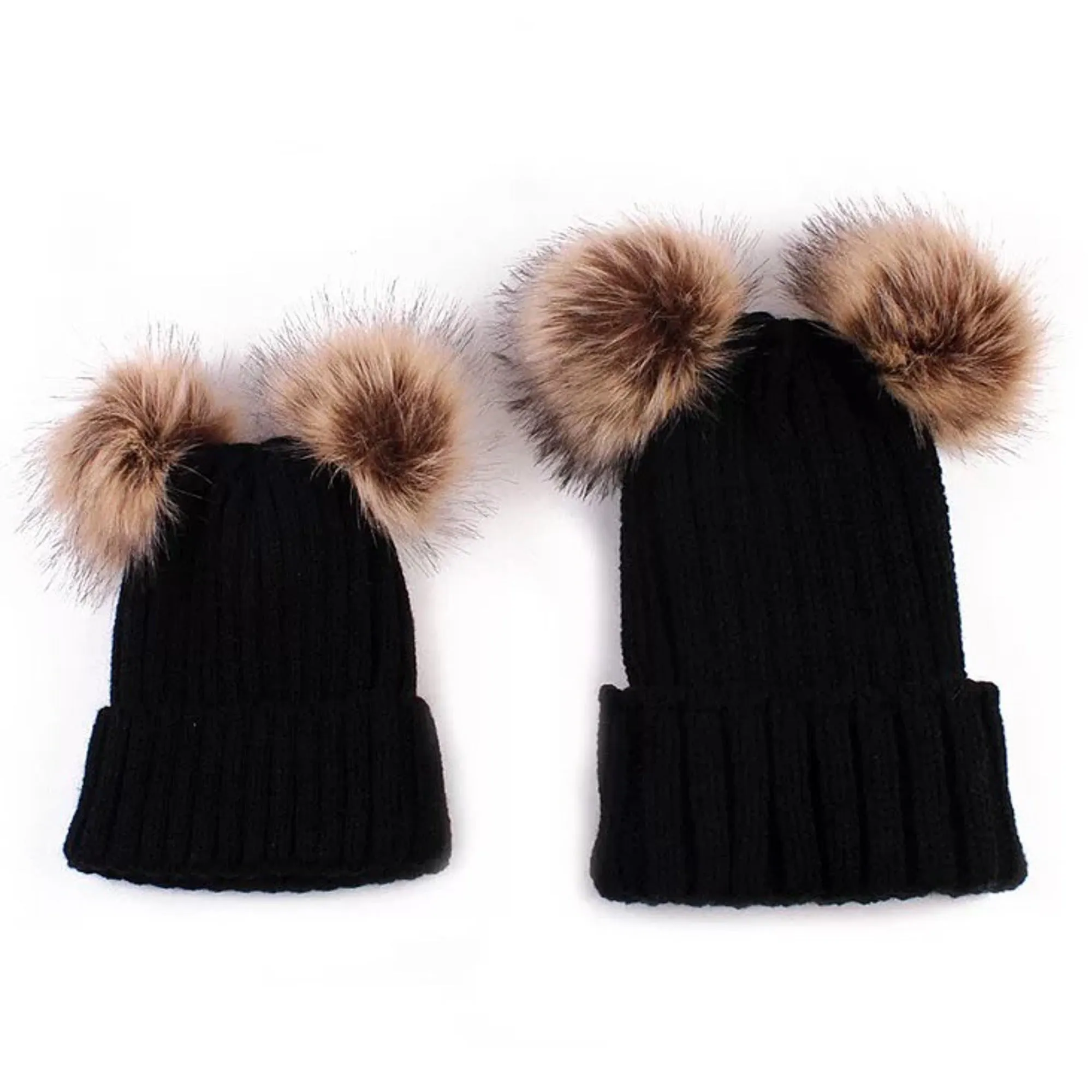 Mommy & Me Pompom Beanies