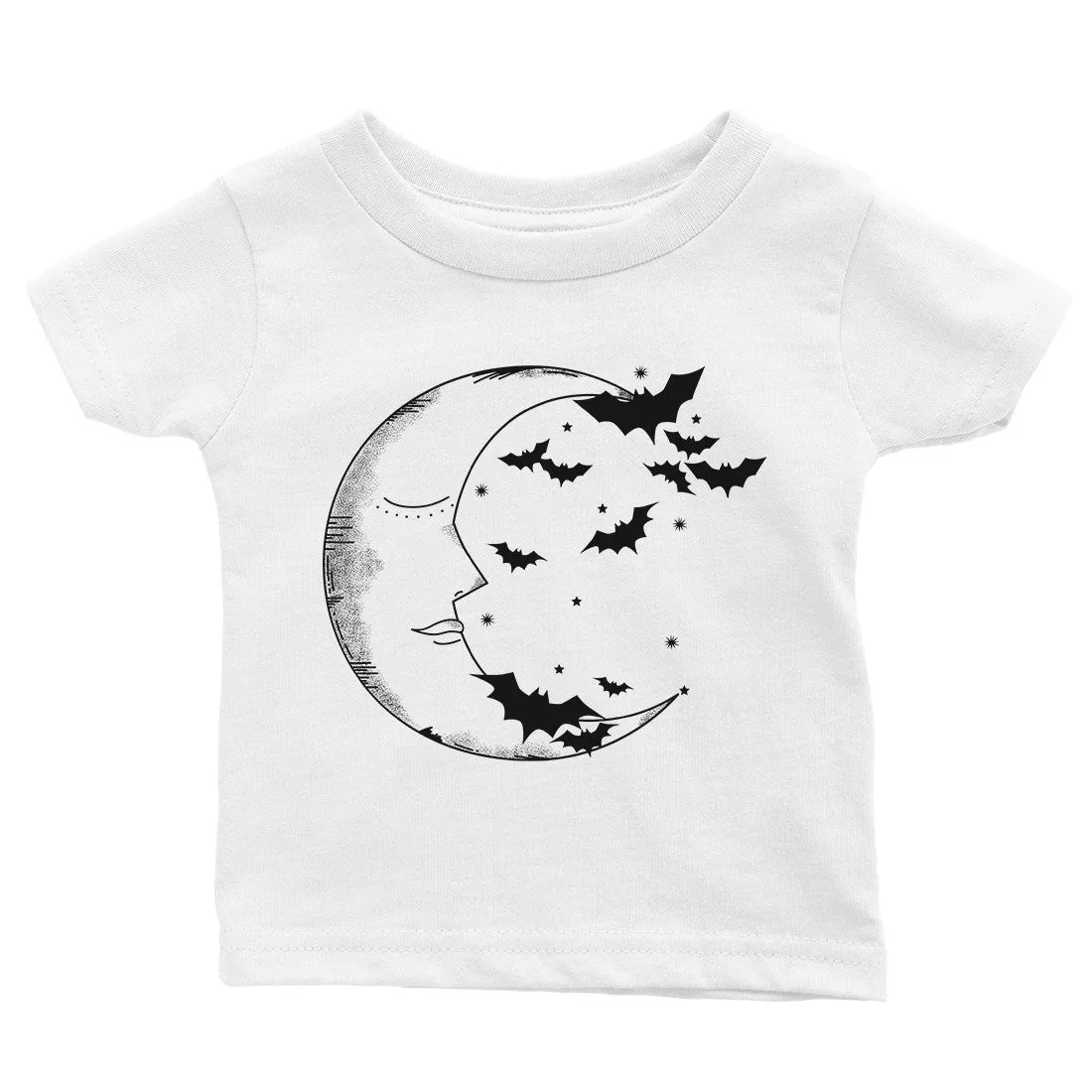 Moon And Bats Baby Gift Tee