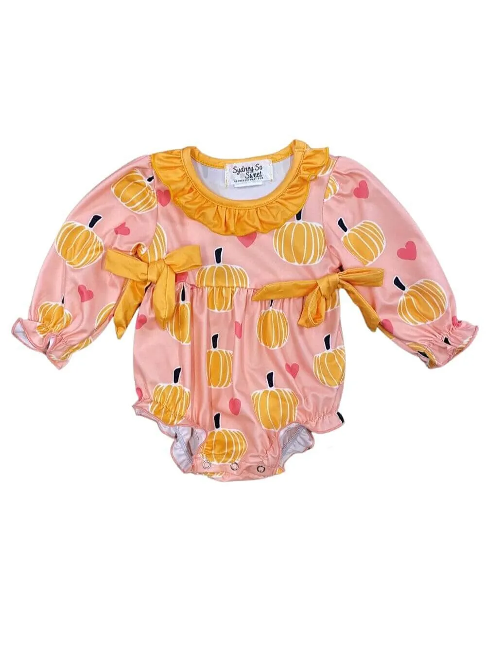 Pumpkin Love Pink & Orange Baby Romper