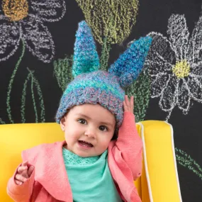 Red Heart Crochet Fluffy Bunny Hat