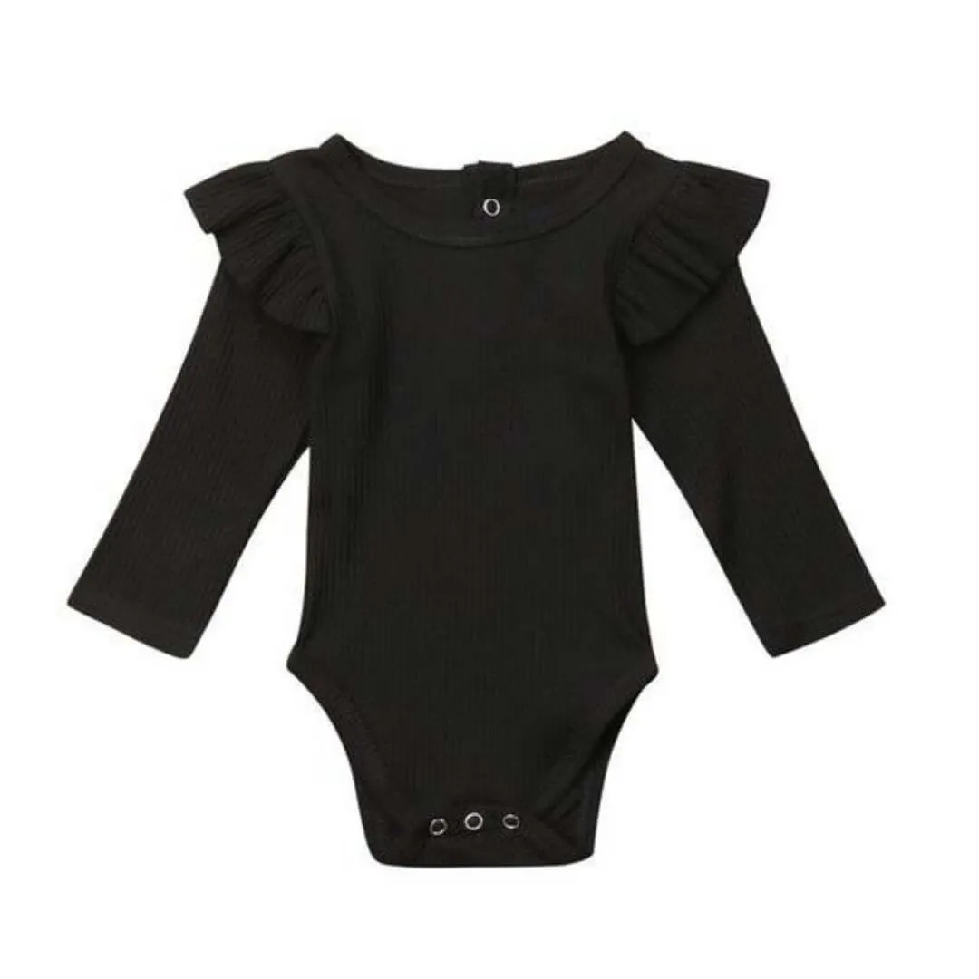 Ribbed Flutter Romper