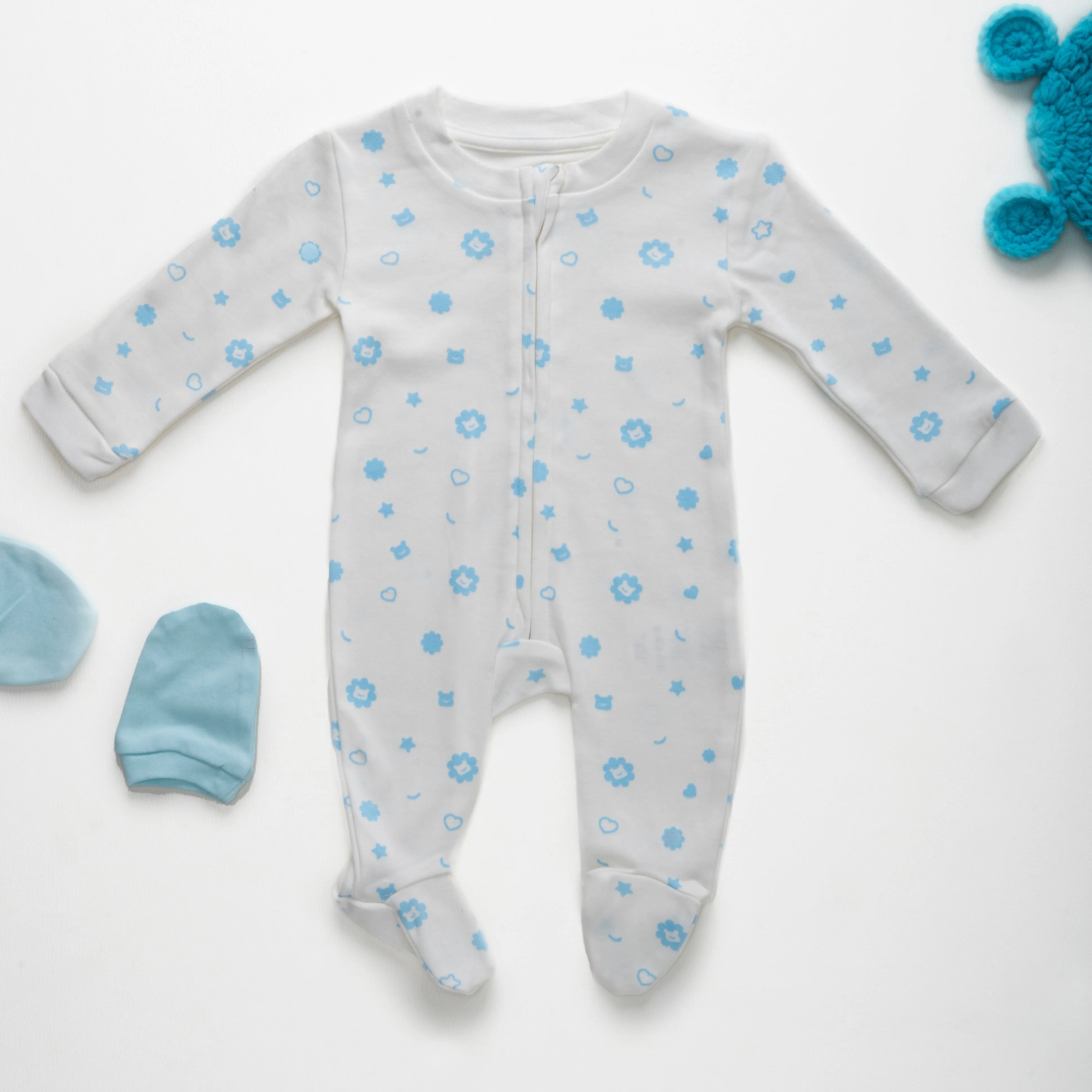 Sleepsuits with Zip - Off white