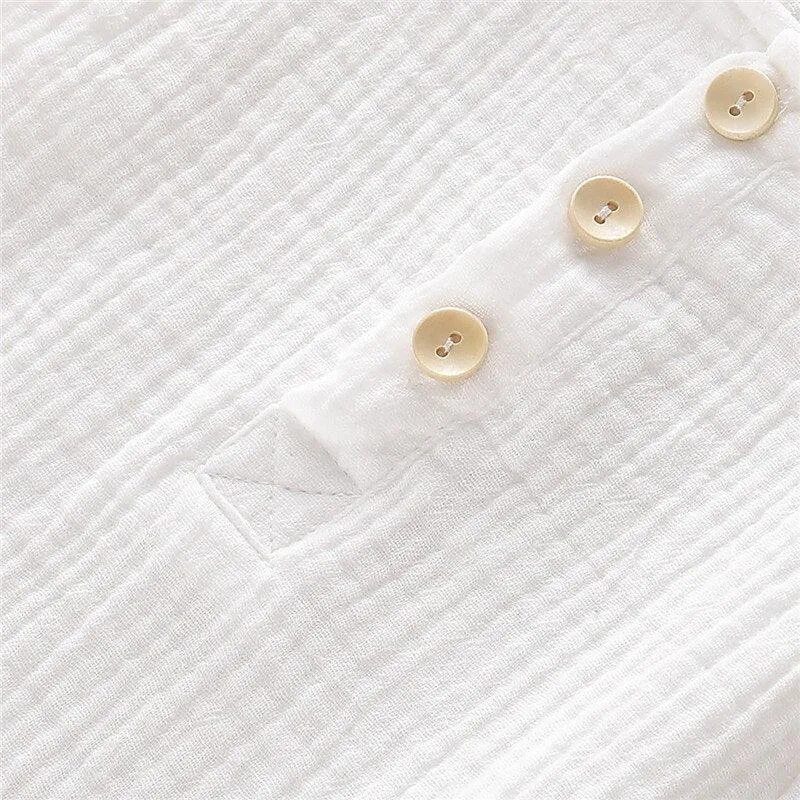 Solid Gauze Cotton Onesie