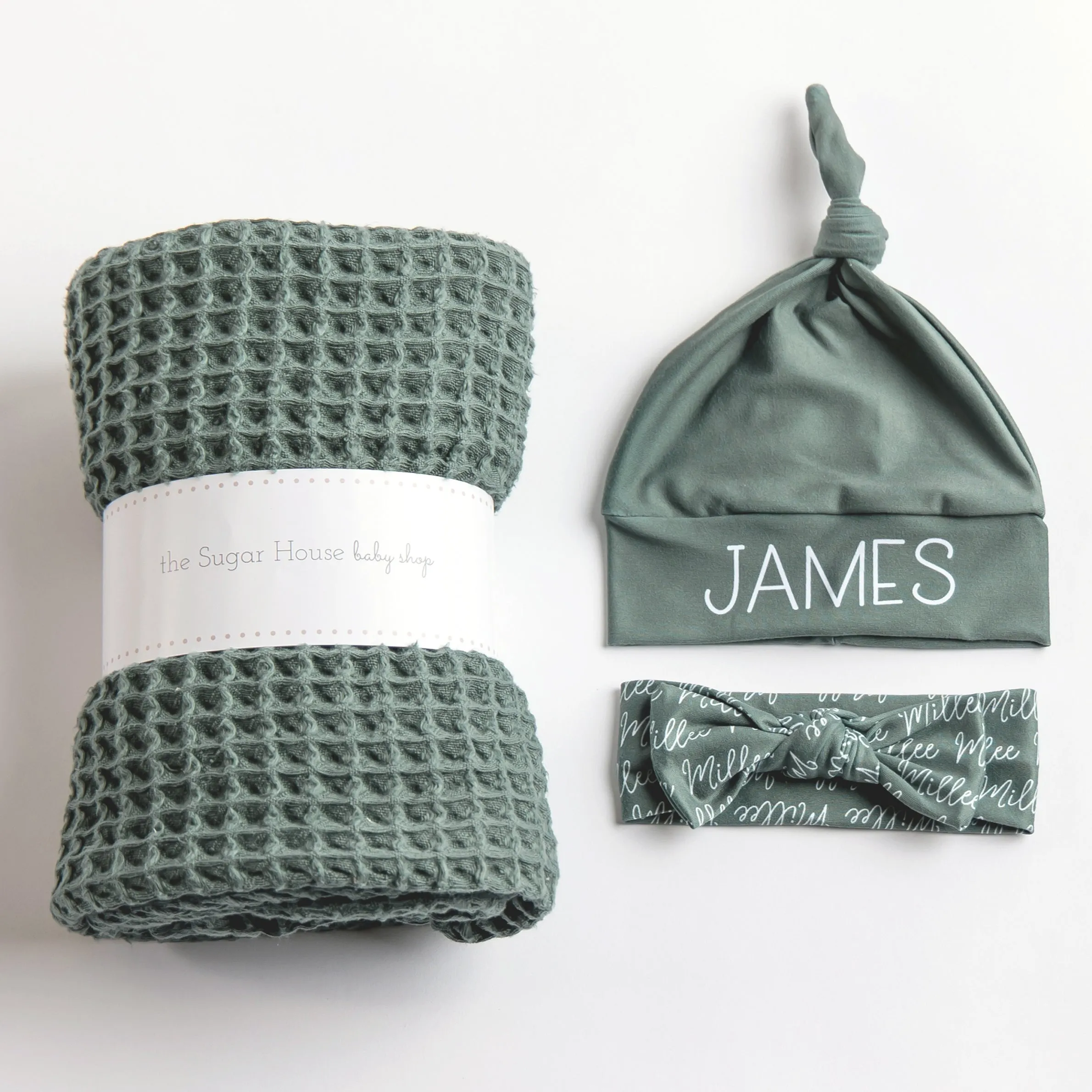 Waffle Blanket Set - Balsam