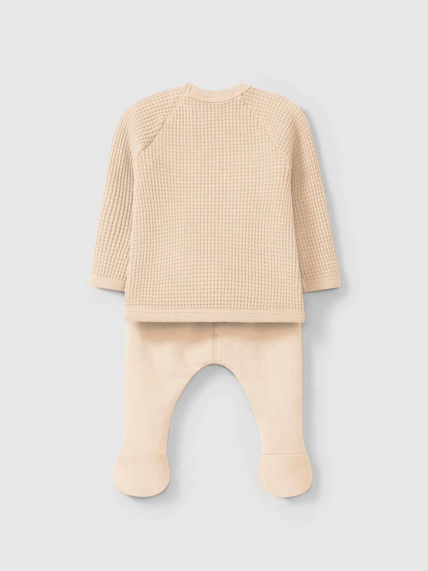 Waffle Kimono and Legging Set - Sand