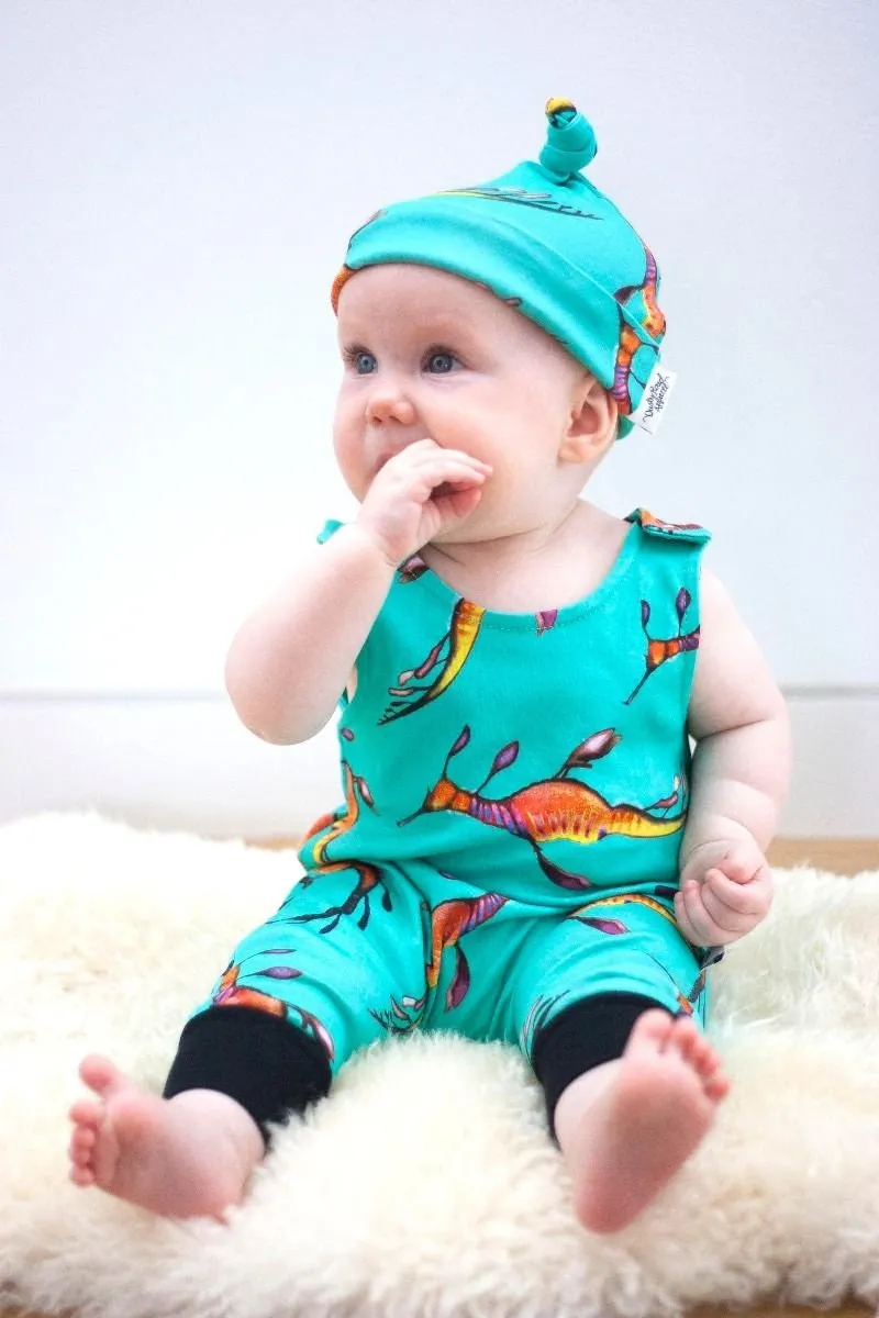 Weedy Sea Dragon | Organic Cotton Knot Hat | 0 - 5 months